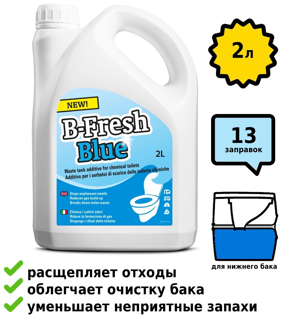 Туалетная жидкость B-Fresh Blue 2л - фотография № 9