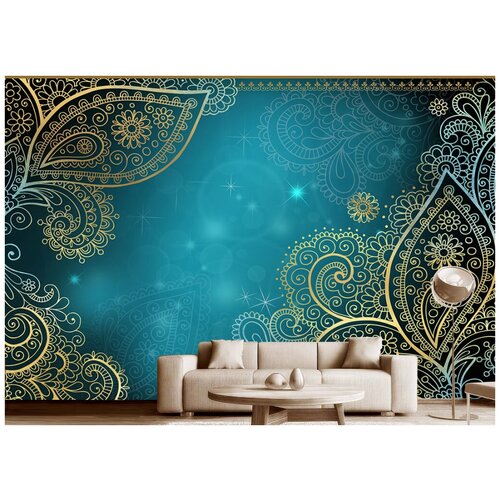 Фотообои Модный Дом Узоры золотых цветов 2 270x300 см 6221₽