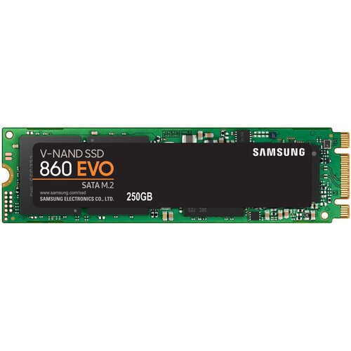 SSD-накопитель M.2 250Гб Samsung 860 EVO [MZ-N6E250BW](Samsung MJX,TLC 3D V-NAND,550/520 Мб/с)