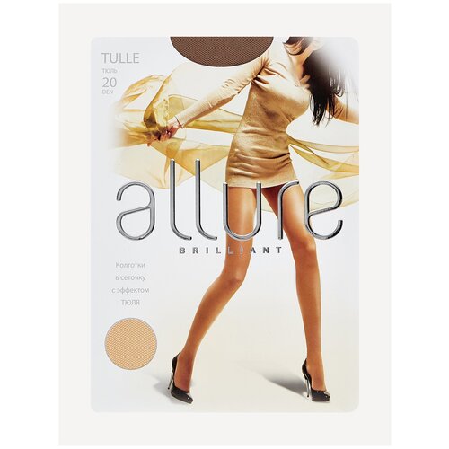 фото Колготки allure fashion tulle, 20 den, размер 2-3, золотой