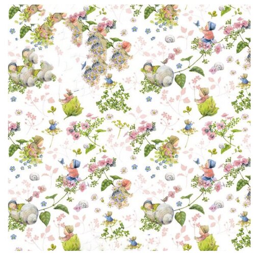 Ткань Младенцы цветов, ширина 145см, Acufactum Ute Menze, 3523-744