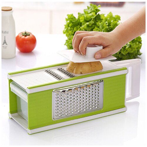 Фрукто-овощерезка, Терка для карвинга, для шинковки Ассорти Товаров с контейнером, с набором насадок, 4 предм.