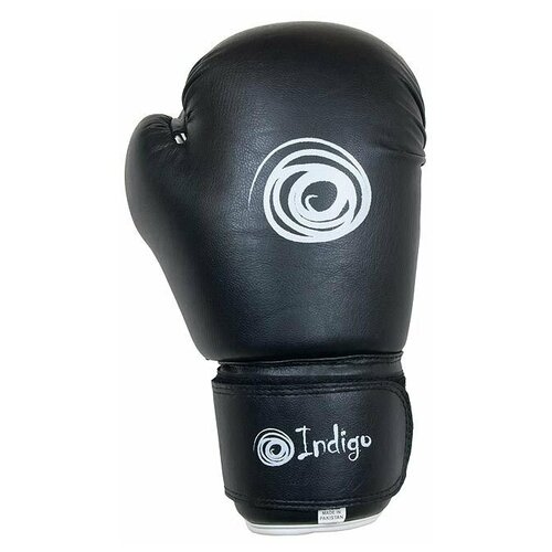 фото Перчатки для бокса indigo ps-790 pu 08 унц , чёрн (форм пенорезина