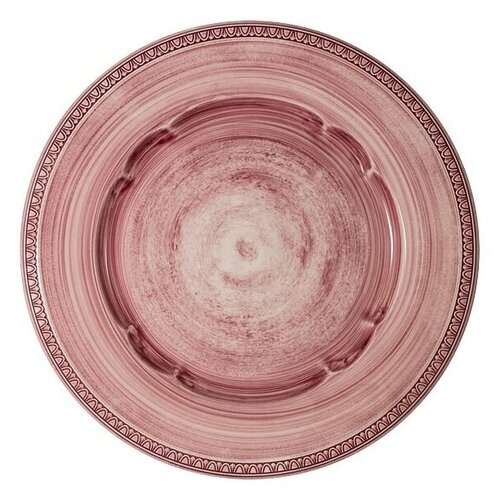 фото Тарелка обеденная augusta, диаметр 27 см, цвет розовый, керамика, matceramica, mc-f566200328d1531