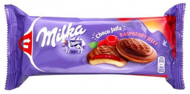Печенье Milka choco Jaffa Raspberry jelly, 147 г
