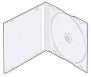 Бокс для CD/DVD дисков Slim Box, 5 шт, VS, прозрачный, CDB-sl-T5