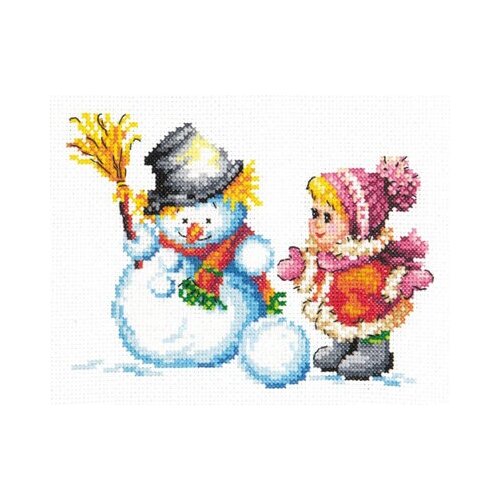 фото Набор для вышивания чудесная игла №026 33-14 зимние забавы 18 х 12 см 2 шт.