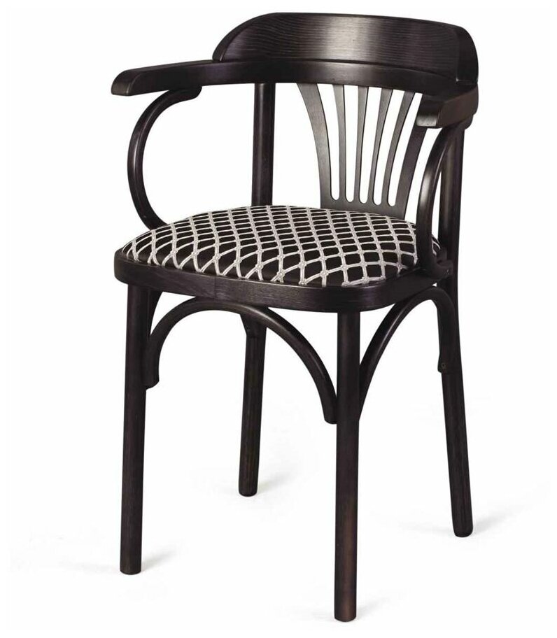 Деревянный стул Венский, венге, с мягким сиденьем из ткани