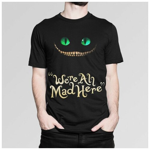 Футболка Dream Shirts Чеширский Кот - Алиса в стране чудес Женская черная S