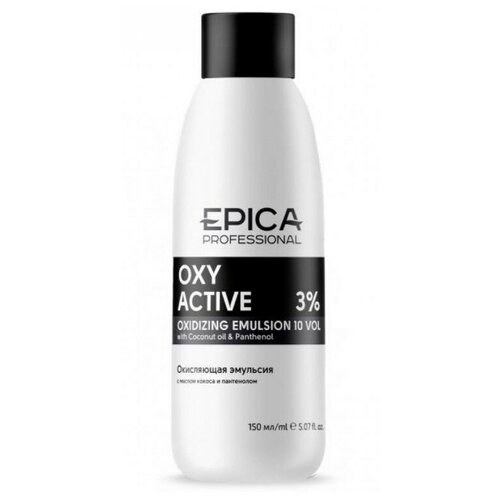 Epica Professional Oxy Active 10 vol - Кремообразная окисляющая эмульсия с маслом кокоса и пантенолом 3% 1000 мл кремообразная окисляющая эмульсия epica professional oxy active 3% 1000 мл