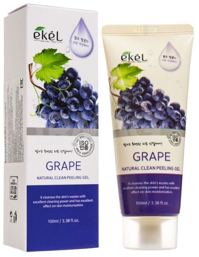 Ekel Пилинг-скатка Natural Clean Peeling Gel Grape с экстрактом винограда, 100 мл - фотография № 1