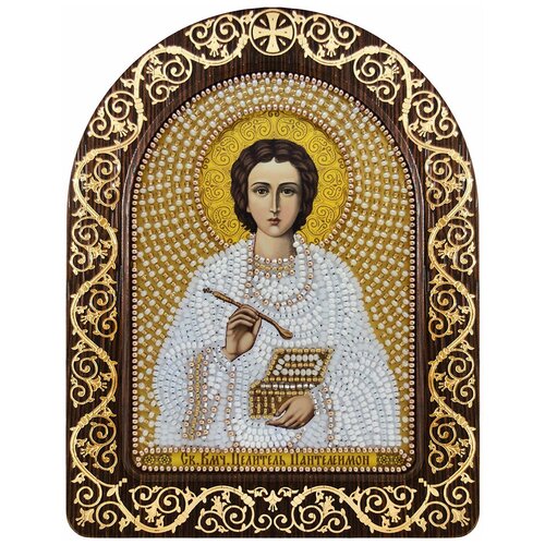 фото Набор для вышивания "новая слобода" киот св. вмч. целитель пантелеимон 13.5х17 см nova sloboda