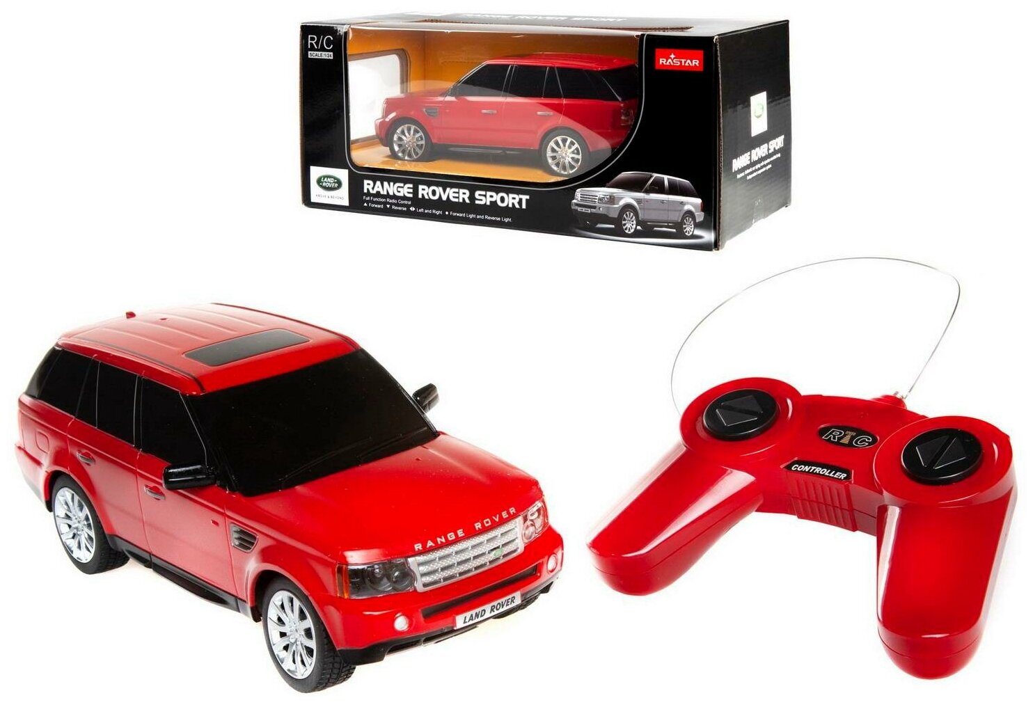 Машина р/у 1:24 Range Rover Sport, 20см, красный 27MHZ