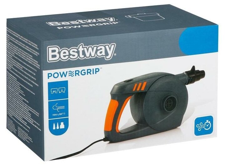 Воздушный насос переменного тока Powergrip, Bestway, 62145 - фотография № 3