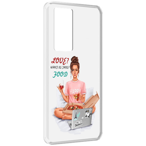 Чехол MyPads девушка-с-ноутбуком женский для Realme GT Master Explorer Edition задняя-панель-накладка-бампер