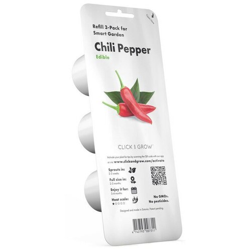 Набор картриджей для умного сада Click and Grow Refill 3-Pack Перец Чили (Chili Pepper)