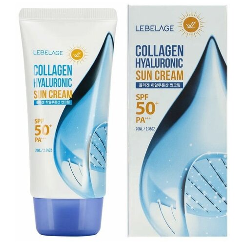 Lebelage Солнцезащитный крем для лица с коллагеном / Collagen Hyaluronic Sun Cream SPF50+ PA+, 70 мл  - Купить