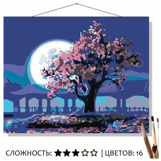 Картина по номерам на холсте "Цветущее дерево" 40х50 см