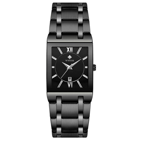 Наручные часы WWOOR, черный, серебряный наручные часы wwoor серебряный