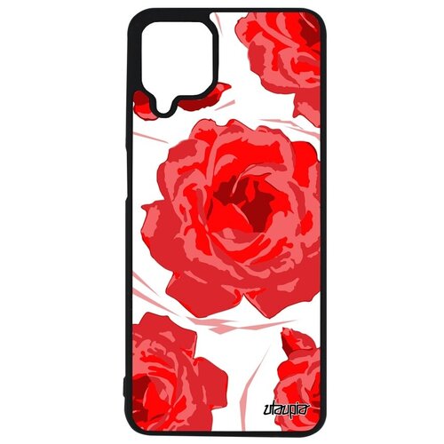 фото Защитный чехол на телефон // galaxy a12 // "цветы" экзотичный запах, utaupia, красный