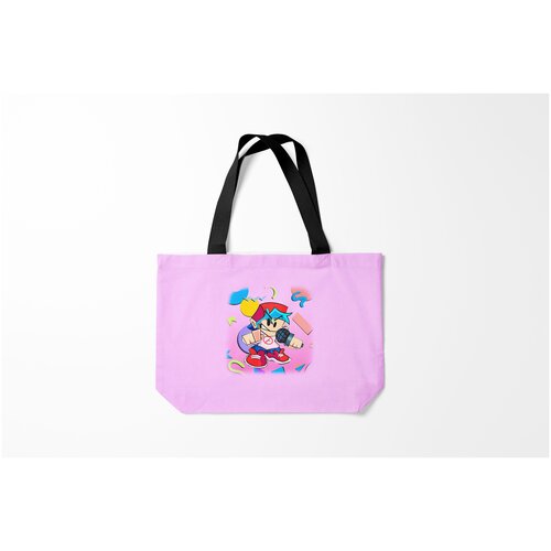 фото Сумка-шоппер / 46х35 см / геймерам / friday night funkin парень burnettie