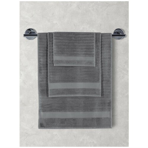 фото Karna полотенце nicci цвет: темно-серый (40х60 см)
