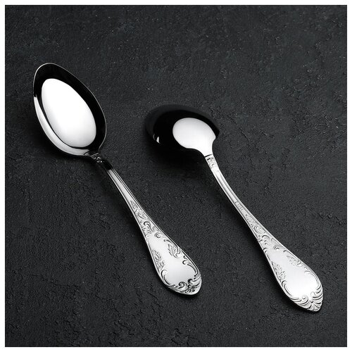 Ложка столовая «Посольская», h=20 см, толщина 2,5 мм. В наборе 12шт.