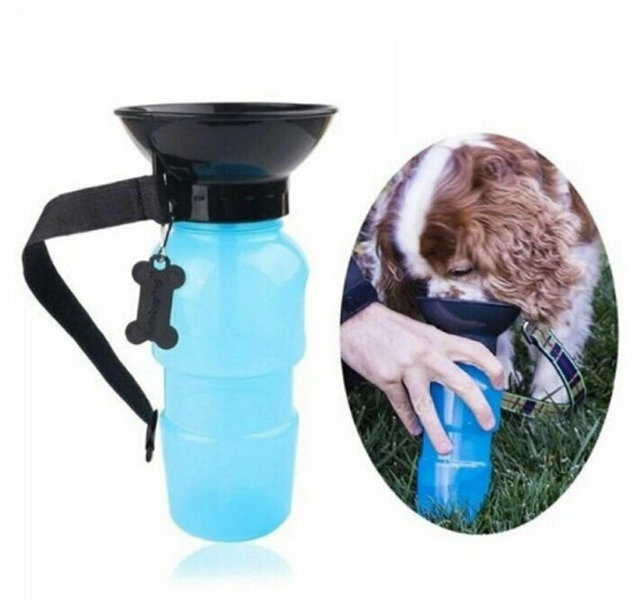 Дорожные Поилки Для Животных Xiaomi Поилка для домашних животных, бутылка с дозатором воды 500 мл, для собак и кошек, переносная, для путешествий и прогулок