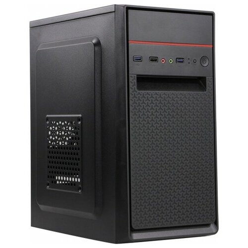 Корпус Exegate EX283061RUS Minitower ExeGate BAA-107U Black, mATX, (AAA350, 80mm), 1*USB+2*USB3.0, Audio exegate ex283063rus корпус minitower exegate baa 107u black matx 1 usb 2 usb3 0 audio