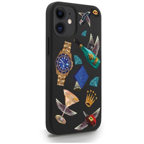 фото Черный силиконовый чехол musthavecase для iphone 12 mini luxury lifestyle для айфон 12 мини противоударный