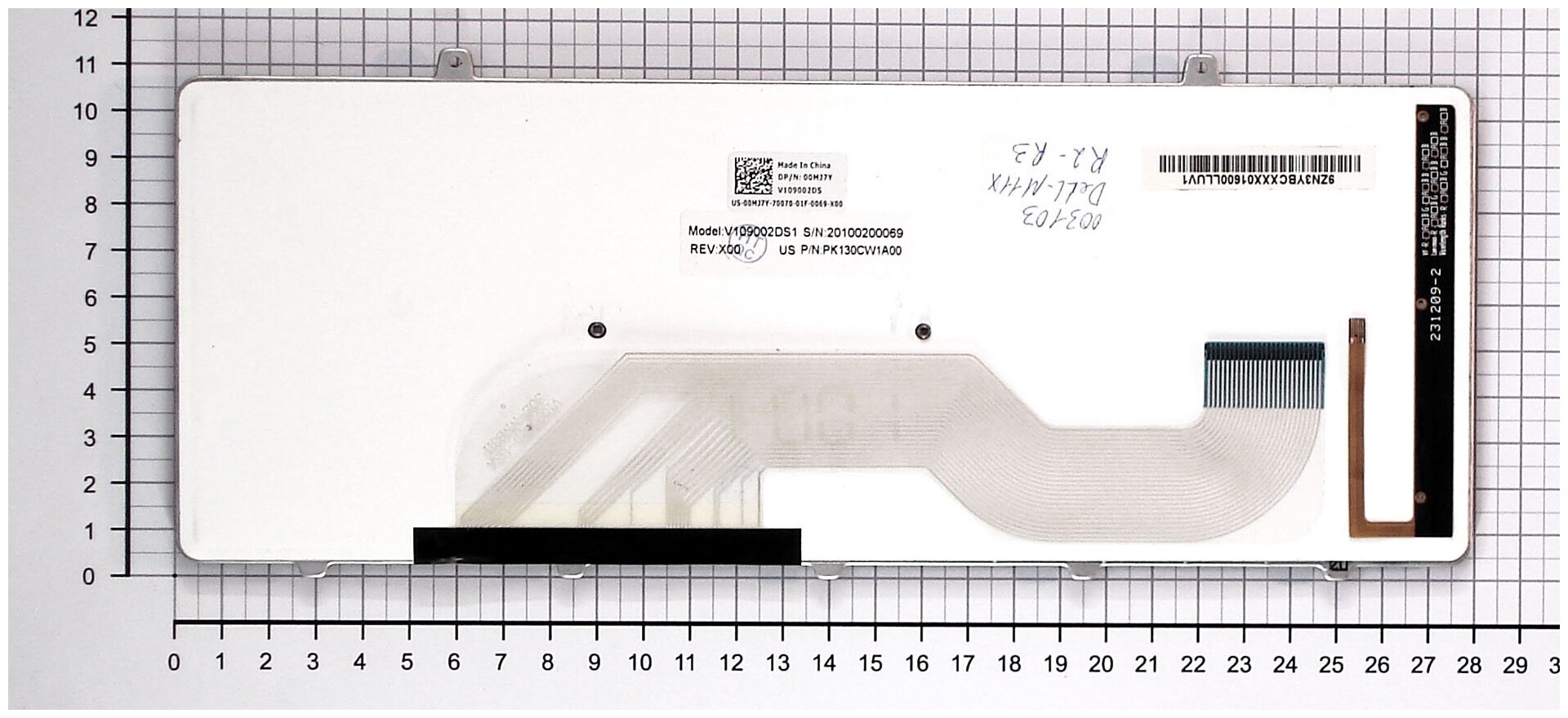 Клавиатура для ноутбука Dell 0MJ7Y русская черная c подсветкой