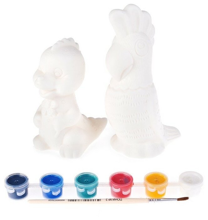 Набор для творчества KNOPA "Раскраска №3": дракоша и попугай - фото №9