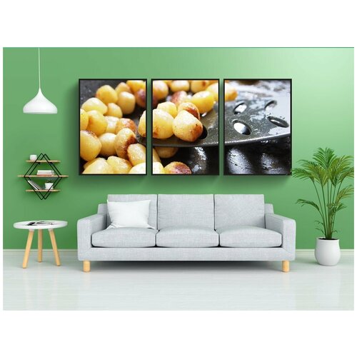 фото Набор модулных постеров для интерьера "круглый, источник питания, картошка" 60x90 см. в тубусе, без рамки lotsprints