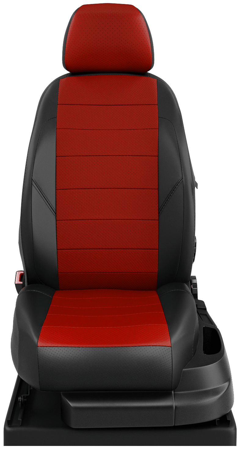 Чехлы на сиденья Renault Kaptur (Рено Каптюр) с 2016-н.в. хэтчбек 5 мест красный-чёрный