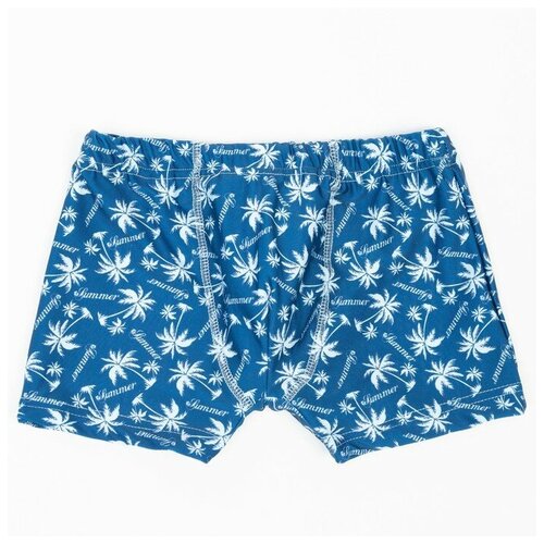 фото Плавки для мальчика, цвет т.синий/пальмы, рост 122 см rusexpress