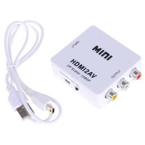 Конвертер HDMI2AV HDMI(F)-->RCA(F) белый видео конвертер fiesta vc 3 hdmi2av