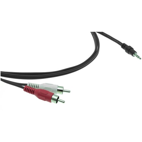 Кабель Kramer mini jack 3.5 mm - 2 x RCA (C-A35M/2RAM), 15.2 м, черный