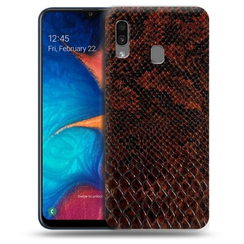 фото Дизайнерский пластиковый чехол для samsung galaxy a20 кожа змей 100gadgets