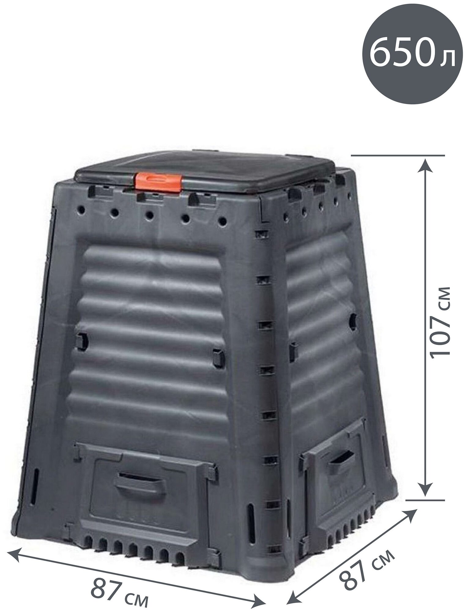 Компостер "MEGA COMPOSTER 650 L WITHOUT BASE" Keter (арт. 231598) - фотография № 6