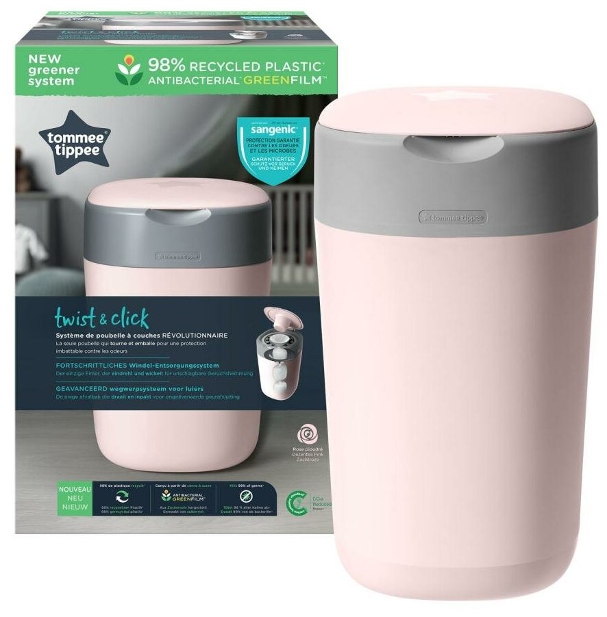 Накопитель подгузников Tommee Tippee Twist & Click розовый .