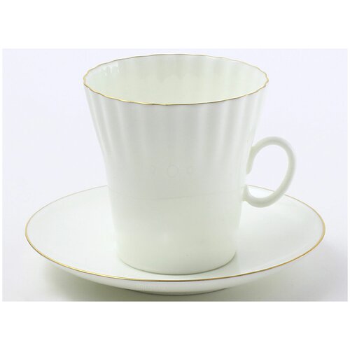 Чашка с блюдцем Золотая лента Одуванчик