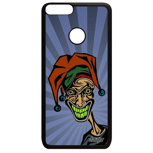 фото Простой чехол на мобильный // huawei p smart 2018 // "джокер" шут суперзлодей, utaupia, синий