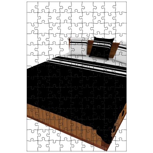 фото Магнитный пазл 27x18см."кровати, coussindraps, 3d" на холодильник lotsprints