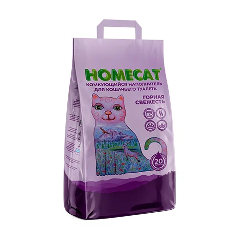 Наполнитель HOMECAT для кошачьих туалетов Комкующийся 10 кг