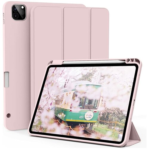 Чехол для планшета Apple iPad Pro 12.9 (2022, 2021, 2020) с местом для стилуса, розовый
