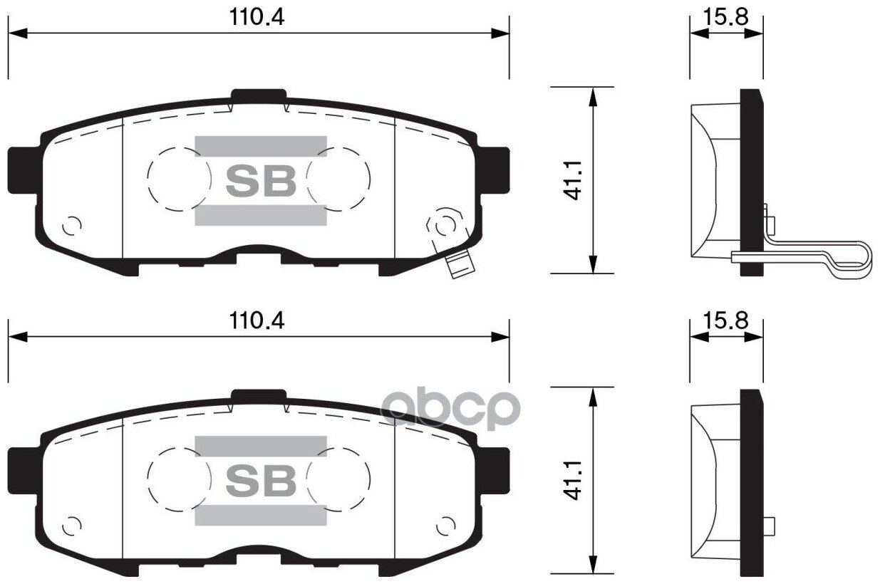 Колодки Тормозные Mazda Mpv 2.0-3.0 99-06 Задние Sangsin brake арт. SP1520