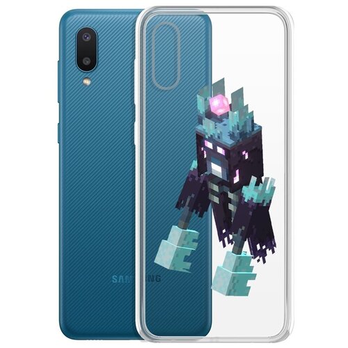 чехол накладка krutoff clear case minecraft несчастный призрак для xiaomi redmi note 11 pro Чехол-накладка Krutoff Clear Case Несчастный Призрак для Samsung Galaxy A02 (A022)