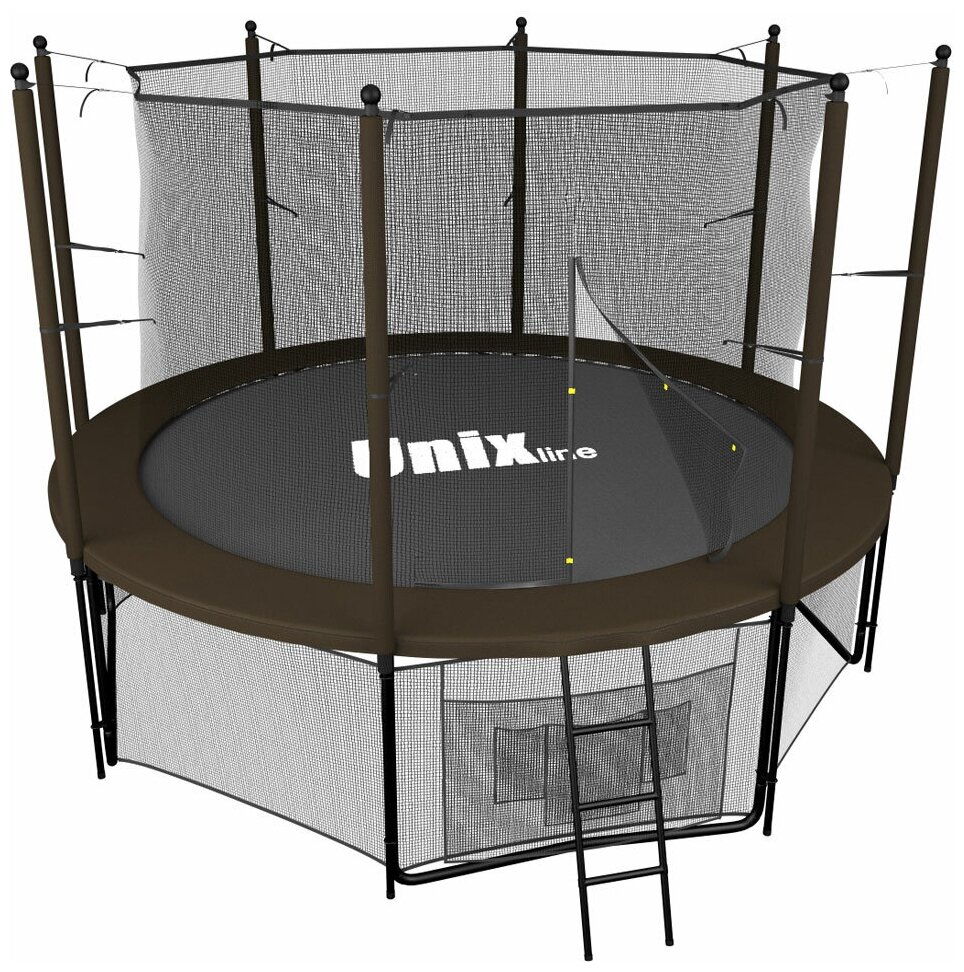 Батут UNIX line 8 ft (244 см) Black&Brown (inside)