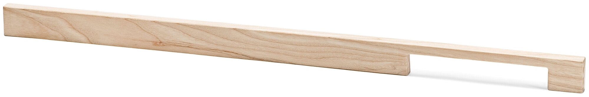 Ручка мебельная, деревянная, длинная, скоба, белая, для кухни или кухонной мебели, шкафа, м/о 150/330/510 мм, модель: "Clapton 540" 1 шт.