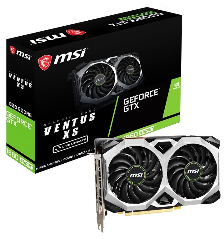 Видеокарта MSI GeForce GTX 1660 SUPER VENTUS XS 6GB, Retail